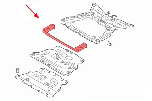 VOLVO V90 2016+ ALUMINIOWA BELKA DOLNA PRZEDNIEGO ZDERZAKA 31387309