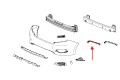HONDA CIVIC X 2016-2019 PRZED FACELIFTINGIEM ŚLIZG ZDERZAKA TYLNEGO LEWY 71598TEAH01