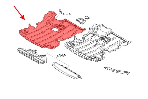 BMW SERIA 1 E81 2004-2011 OSŁONA SILNIKA PŁYTA POD PRZEDNI ZDERZAK 51757129318