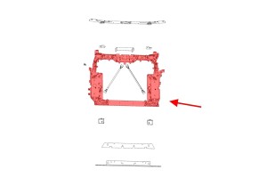 JEEP GRAND CHEROKEE V WL 2020+ PAS PRZEDNI WZMOCNIENIE CZOŁOWE 68377400AD 