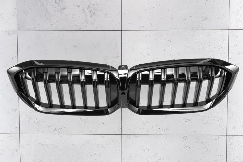 BMW SERIA 3 G21 2018-2022 PRZED FACELIFTINGIEM GRILL PRZEDNI CZARNY POŁYSK ATRAPA NERKI 51138072086