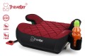 FOTELIK SAMOCHODOWY PODKŁADKA SIEDZISKO Z ISOFIX BORDOWO-CZARNY PIKOWANY R129 125-150 CM