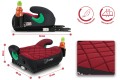 FOTELIK SAMOCHODOWY PODKŁADKA SIEDZISKO Z ISOFIX BORDOWO-CZARNY PIKOWANY R129 125-150 CM