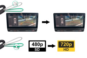 SKODA YETI 2009 – 2017 KAMERA COFANIA FULL HD DYNAMICZNE LINIE ZINTEGROWANA Z KLAMKĄ KLAPY TYLNEJ