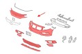 HONDA CIVIC X 2019-2021 PO FACELIFTINGU KOMPLETNY ZDERZAK PRZEDNI Z GRILLEM 04711TBAA50ZZ
